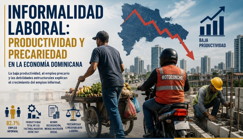 Informalidad laboral productividad empleo formal economía dominicana