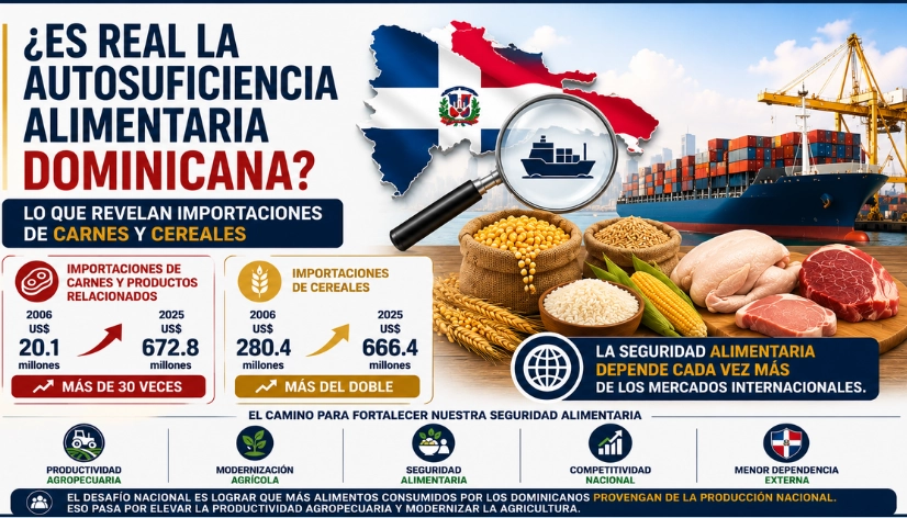 Autosuficiencia alimentaria dominicana análisis de importaciones de carnes y cereales