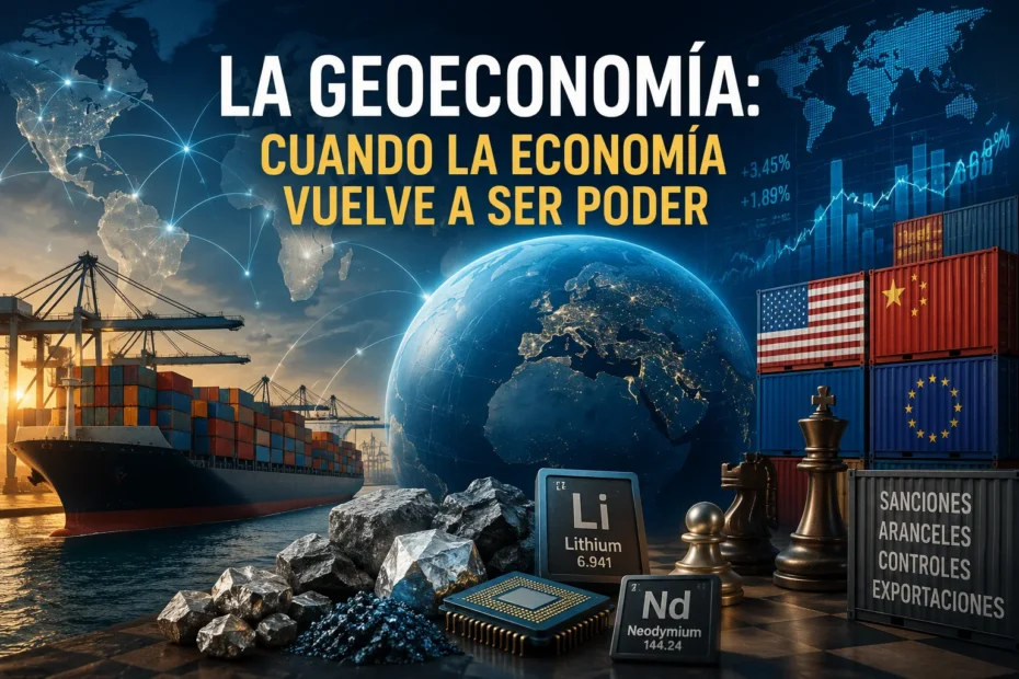 Geoeconomía: comercio internacional, cadenas globales de valor y poder económico en la nueva competencia geopolítica.